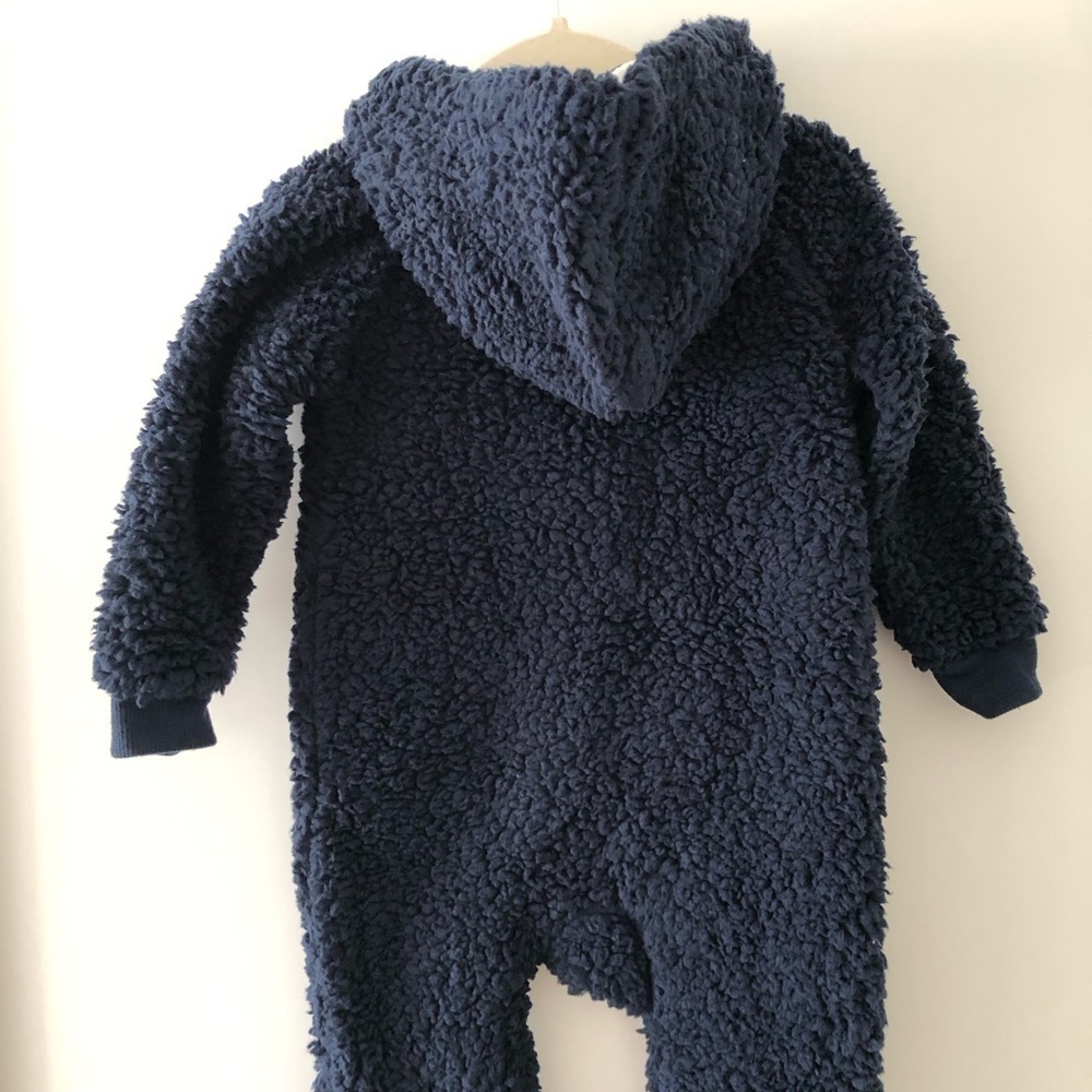 7 For All Mankind Blue Sherpa Baby Jumpsuit 24M - Picture 6 of 10